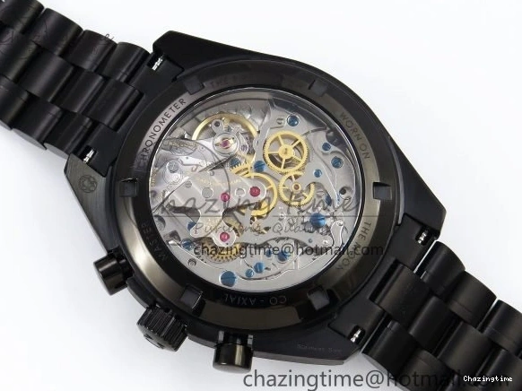 0422 Speedmaster Black Benom PVD Saturn RMF Best Edition on PVD Bracelet Lemania HW StreetReady 7726